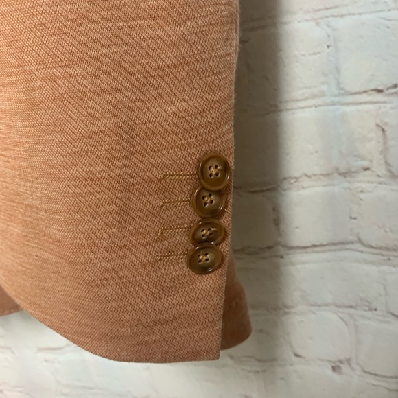 Loro Piana x Saks Fifth Avenue Chiffon Orange Wool Sport Coat Italy 46 L - Picture 13 of 15